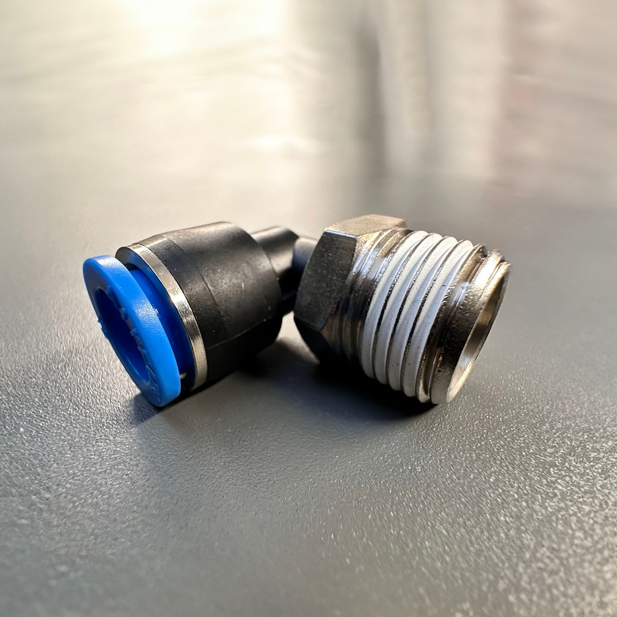 AirFit 90° Push Connector to Threaded BSP Pneumatic Air Line Fitting