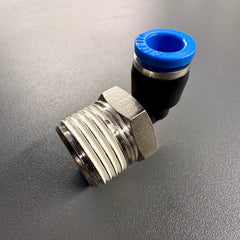 AirFit 90° Push Connector to Threaded BSP Pneumatic Air Line Fitting