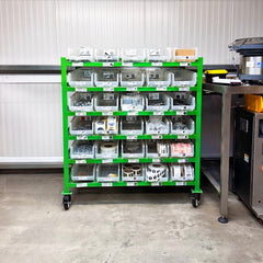 MegaMaxx PRO XL4 Boxes 2-Bin System Trolley Racking Unit (Holds 60 Boxes)