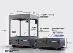 Moovva Automated Guided Vehicle AGV - Line-Following Robots (50-100kg Payload)