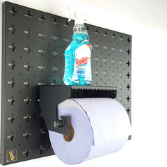 Nukeson Tool Wall - Tear-Away Blue Roll Holder with Shelf Attachment