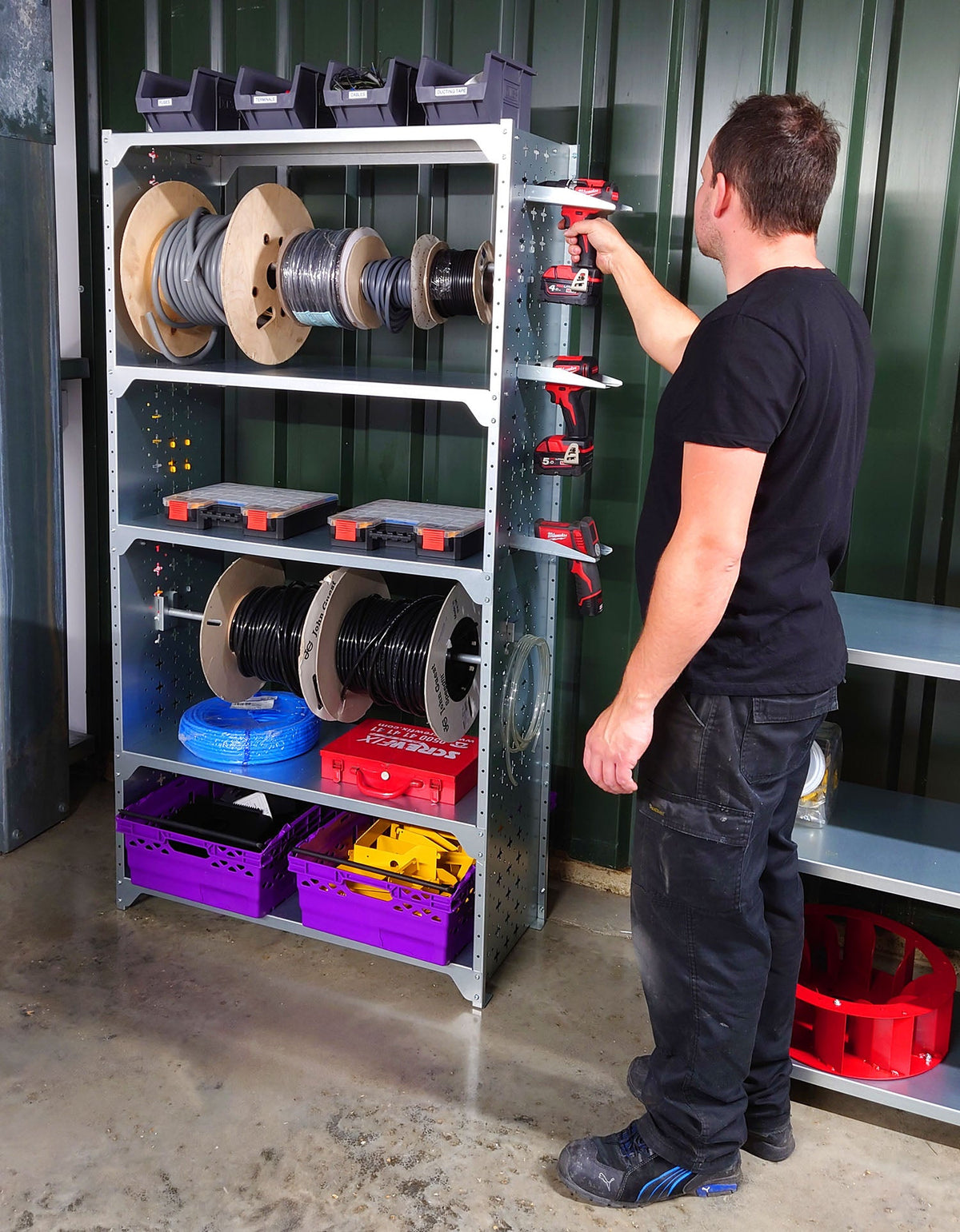 Nukeson Modular Industrial Shelving Units - Tool Wall Compatible