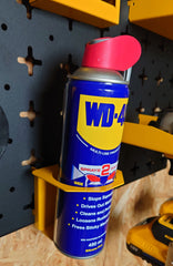 Closeup of WD40 on Nukeson Tool Wall